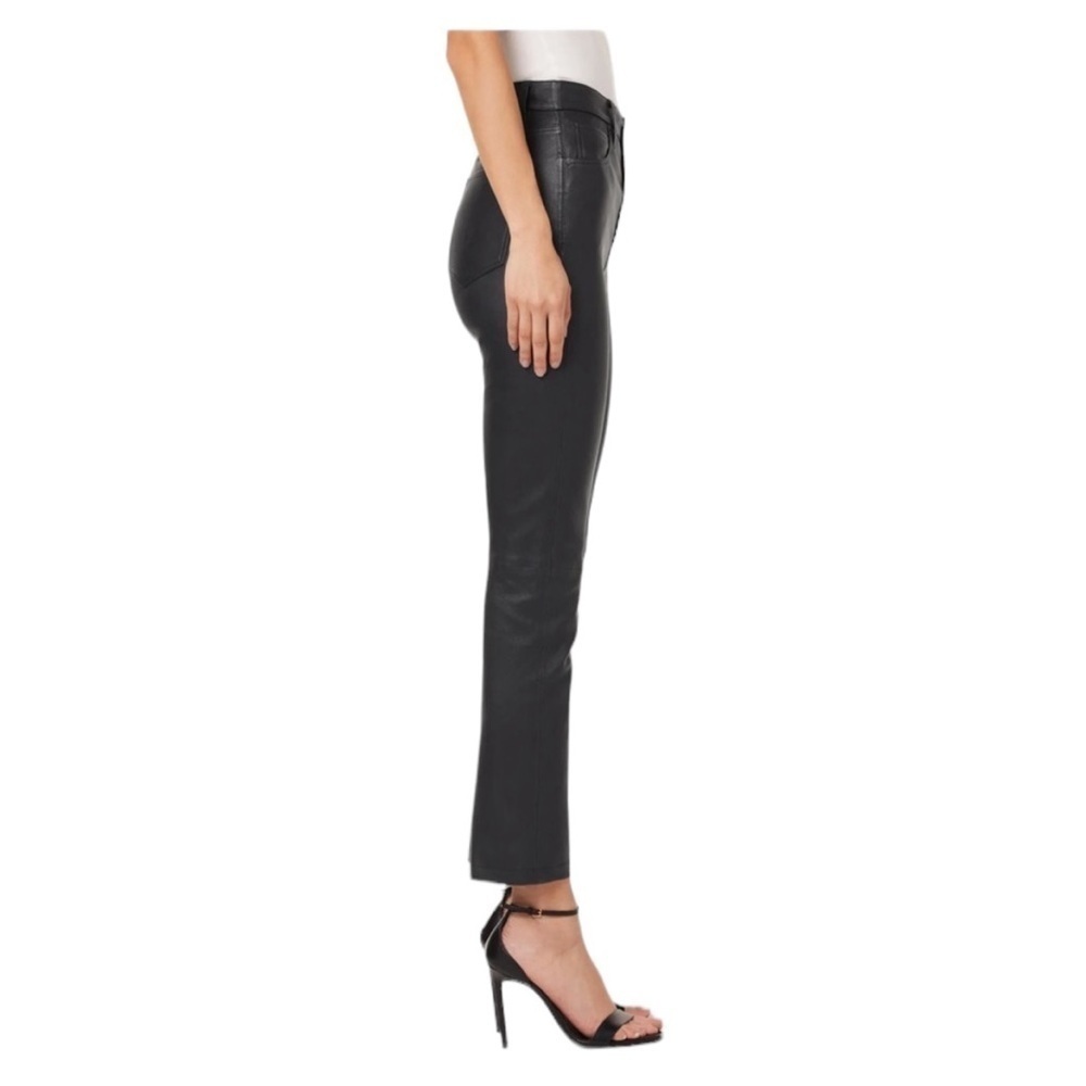 Black Leather Hudson Harlow Pants 100% Lamb Leather - Picture 4 of 15